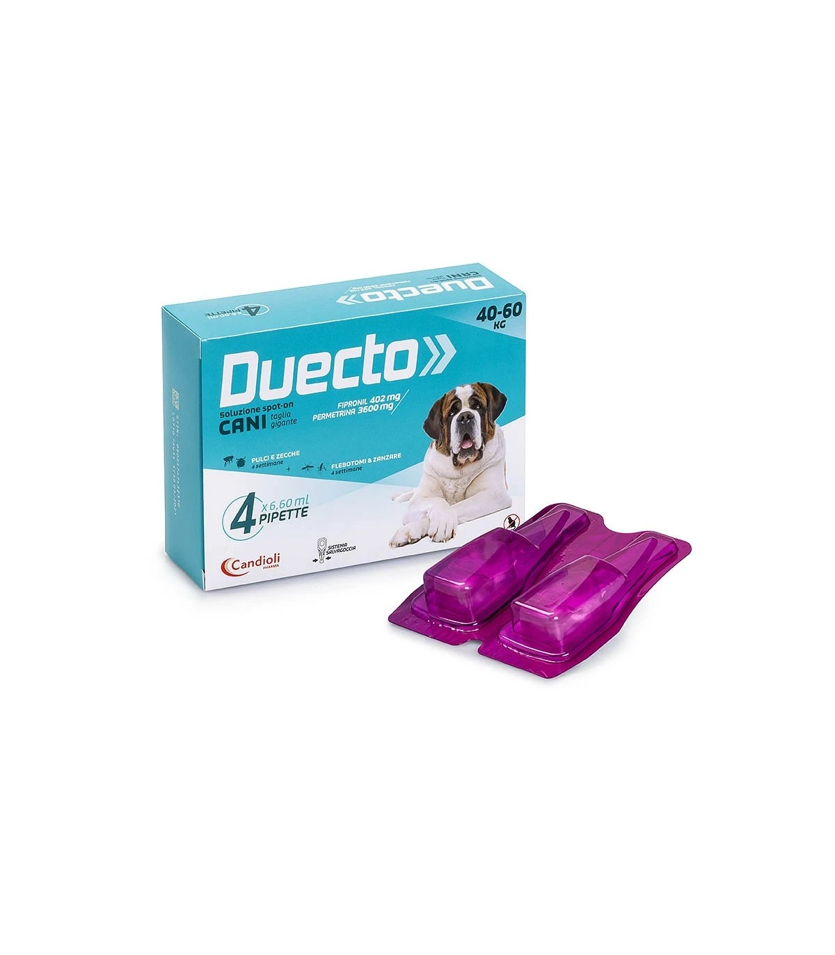 Candioli Duecto Spot On 4 Pipette 40 - 60 Kg 1 Candioli Duecto Spot On 4 Pipette 40 - 60 Kg
