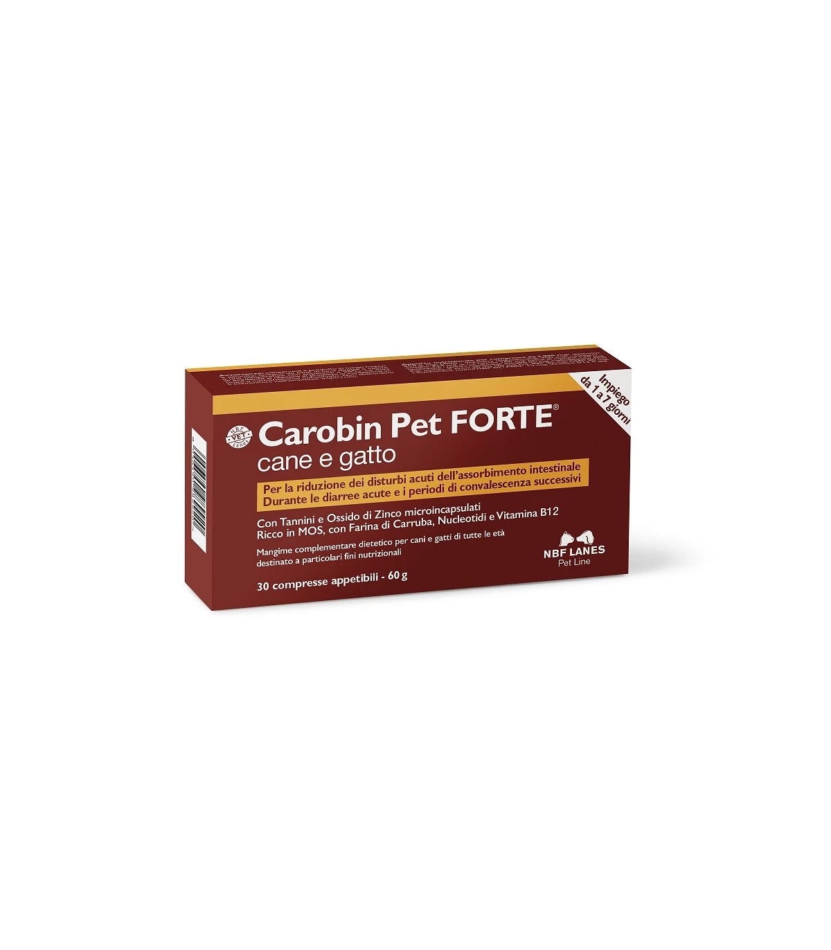 Nbf Lanes Carobin Pet Forte 30 Compresse 60 Gr 1 Nbf Lanes Carobin Pet Forte 30 Compresse 60 Gr